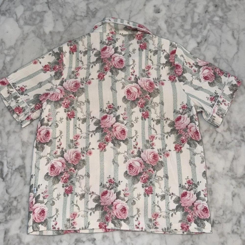 Posh Peanut Floral Striped Kids Pajamas 3/4T